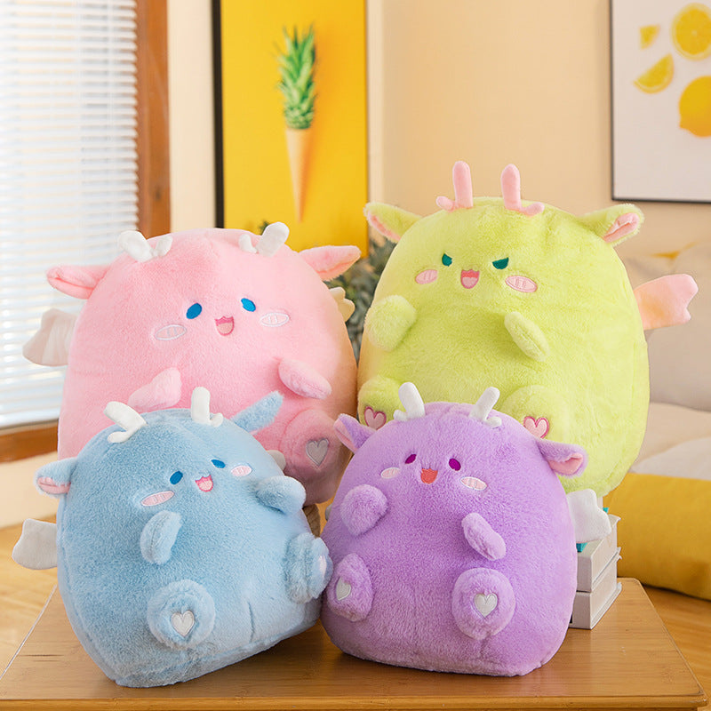 Dragon Plush Toy Pillow | Soft Stuffed Animal Dragon Doll | Cute Fantasy Cuddle Gift for Kids, Boys & Birthday