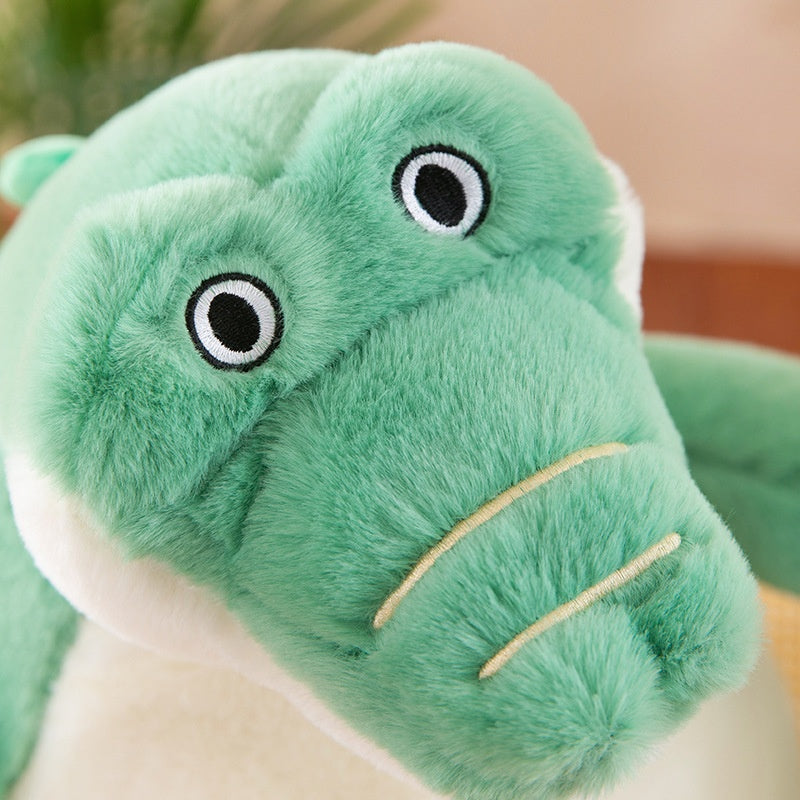 Crocodile Plush Toy Pillow | Large Soft Stuffed Animal Doll Cushion | Cute Novelty Gift for Kids & Adults