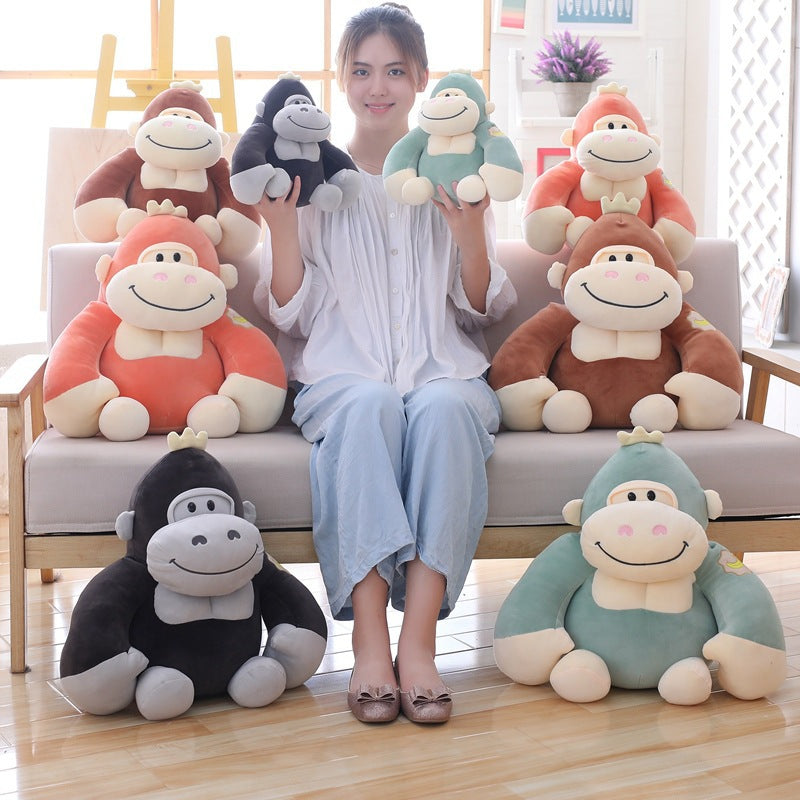 Gorilla Plush Toy | Soft Stuffed Animal Ape Doll | Cute Kids Gift Ages 3 to 6 in Premium Down Cotton