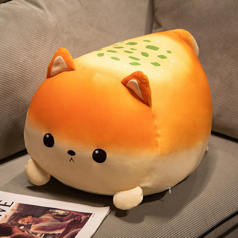 Cat Cinnamon Roll Plush Toy Pillow | Soft Stuffed Kawaii Food Cat Cushion | Cute Novelty Gift in Multiple Styles
