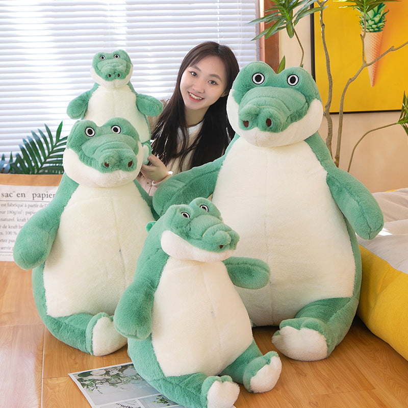 Crocodile Plush Toy Pillow | Large Soft Stuffed Animal Doll Cushion | Cute Novelty Gift for Kids & Adults