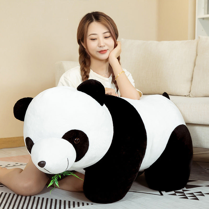 Giant Panda Plush Toy | Soft Lying Stuffed Animal Doll Cushion | Cute Kids Gift Ages 4 to 6 in Multiple Sizes