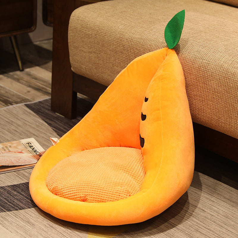 Kawaii Fruit & Cactus Plush Pillow | Soft Stuffed Avocado Carrot Cushion | Cute Novelty Home Office Chair Seat Décor Gift