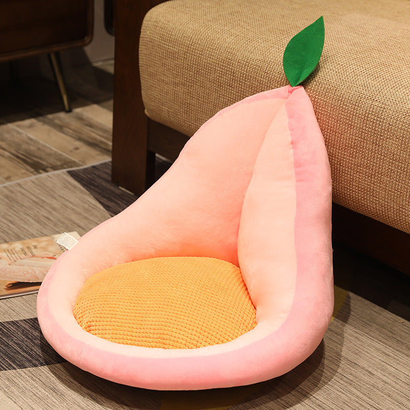 Kawaii Fruit & Cactus Plush Pillow | Soft Stuffed Avocado Carrot Cushion | Cute Novelty Home Office Chair Seat Décor Gift